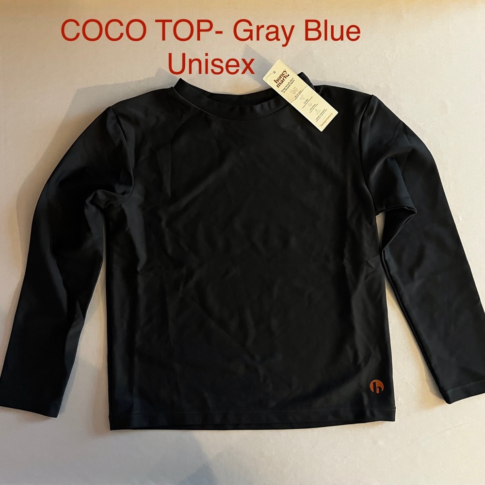 HONEY MARK Kids Coco Top - Unisex- Gray/Blue- NWT-multiple sizes